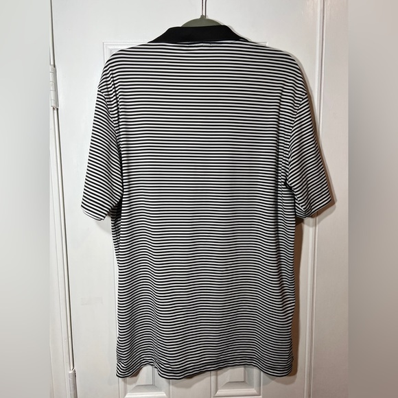 Peter Millar Summer Comfort Polo Black White Stripes - Picture 2 of 3